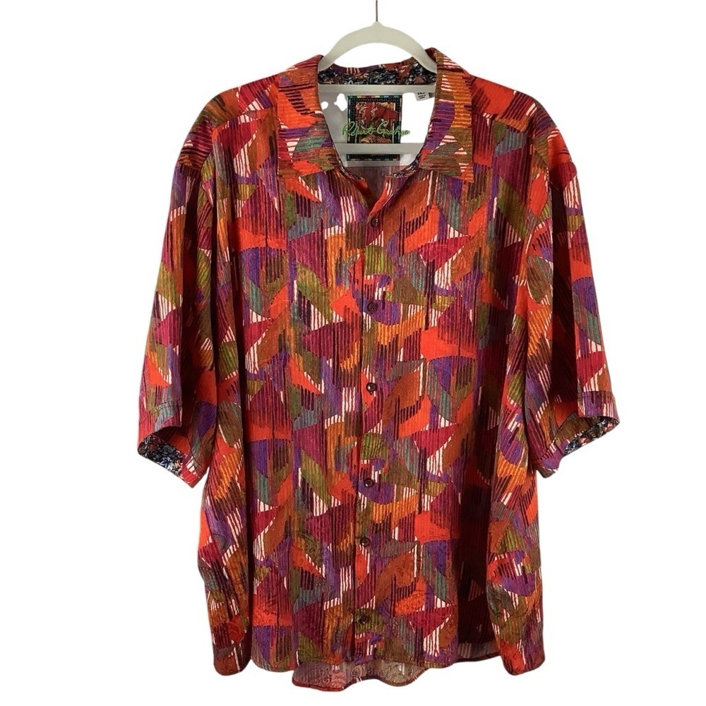 Robert Graham Silk Blend Short Sleeve Shirt